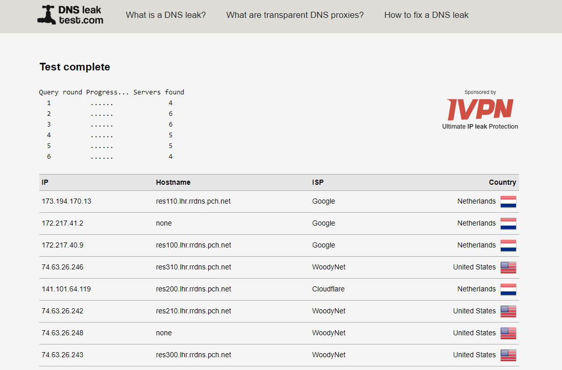 easyvpn dns leak test