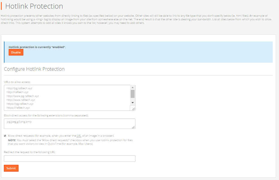 Hotlink Protection