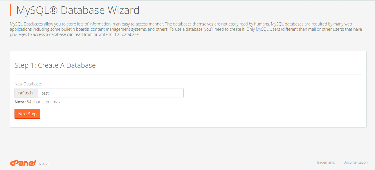 MySQL Database Wizard